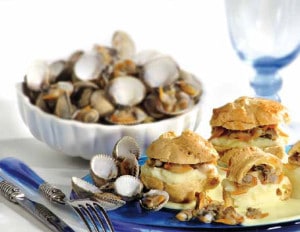 recette choux garnis coquillages petits fours fruits de mer apéritif