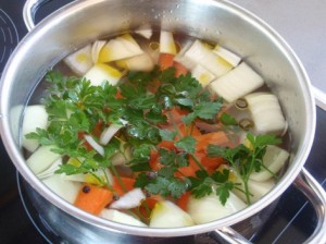 court bouillon poissons crustacés recette