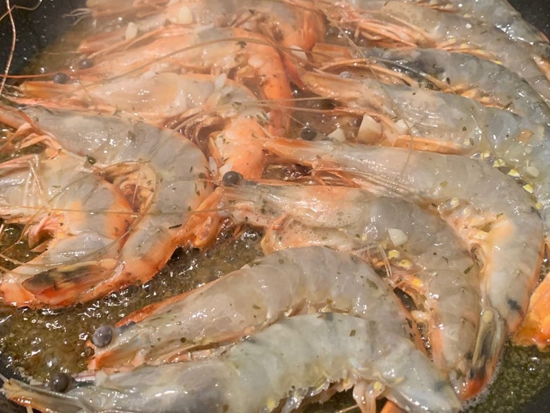 gambas marinées cuisson plancha poêle