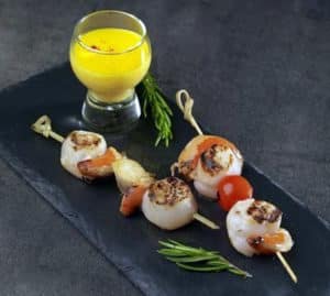 brochettes noix saint jacques coquille