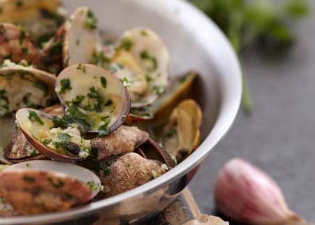 recette palourdes cuites vin blanc persil échalote