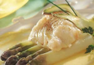 recette poisson filet lieu jaune asperges