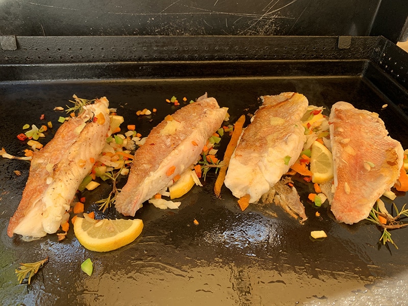 filets de sébaste à la plancha cuisson poisson recette