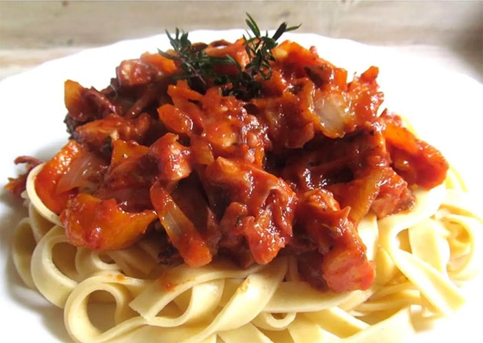 recette facile poulpe pieuvre sauce tomate
