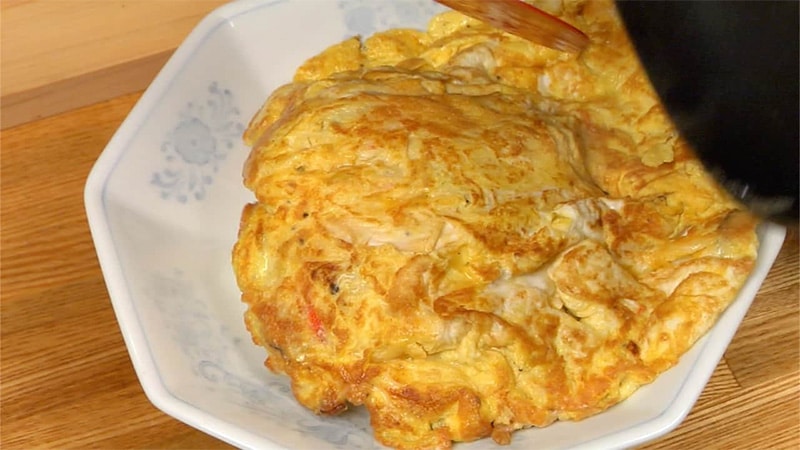 recette omelette au crabe
